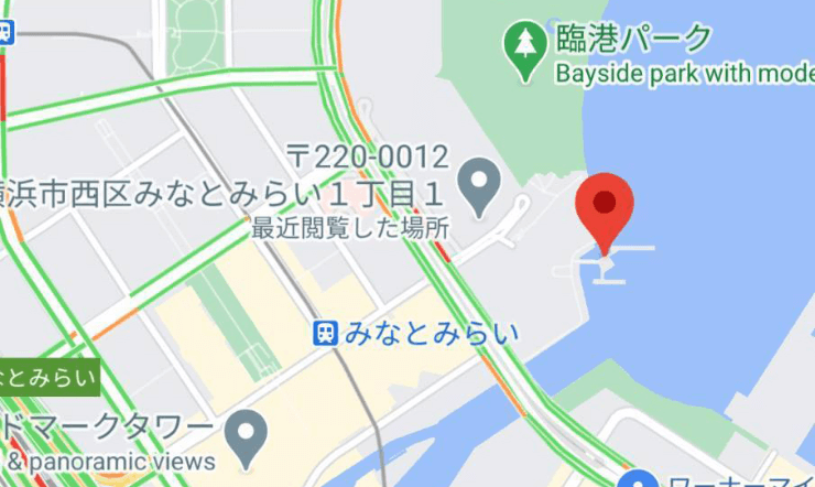 東京湾乗船場所-みなとみらいぷかり桟橋-地図
