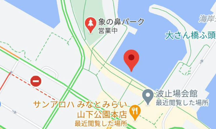 東京湾乗船場所-象の鼻桟橋-地図